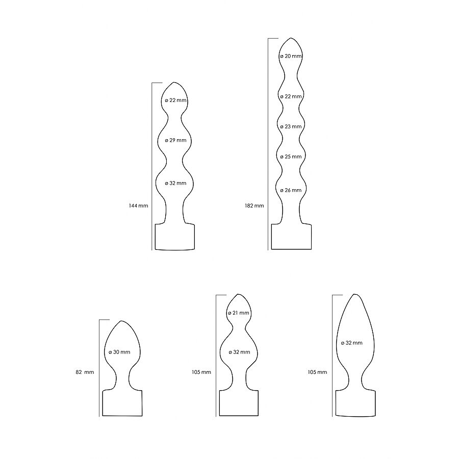 Ouch - Silicone USB-Rechargeable Anal Set