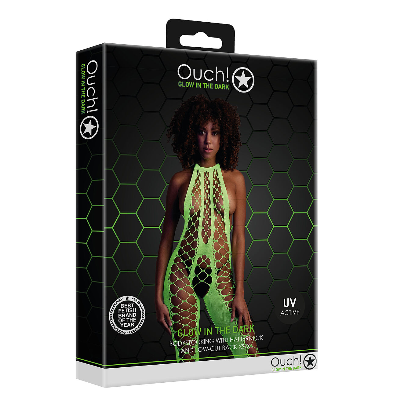 Ouch - UV-valossa hohtava catsuit, vihre