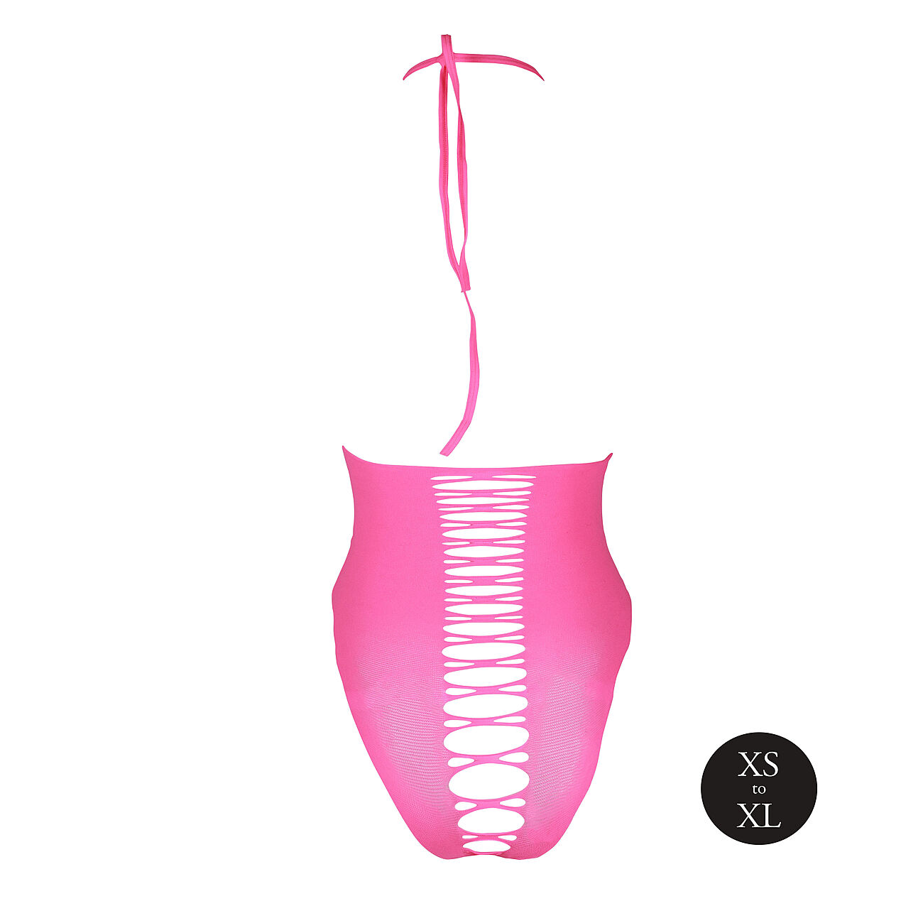 Ouch - UV-valossa hohtava halterneck-body, pinkki