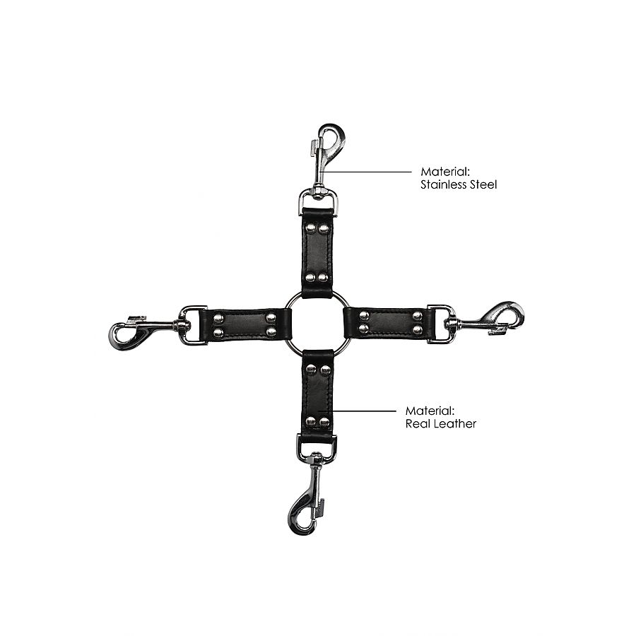 PAIN - 4-way leather hogtie cross