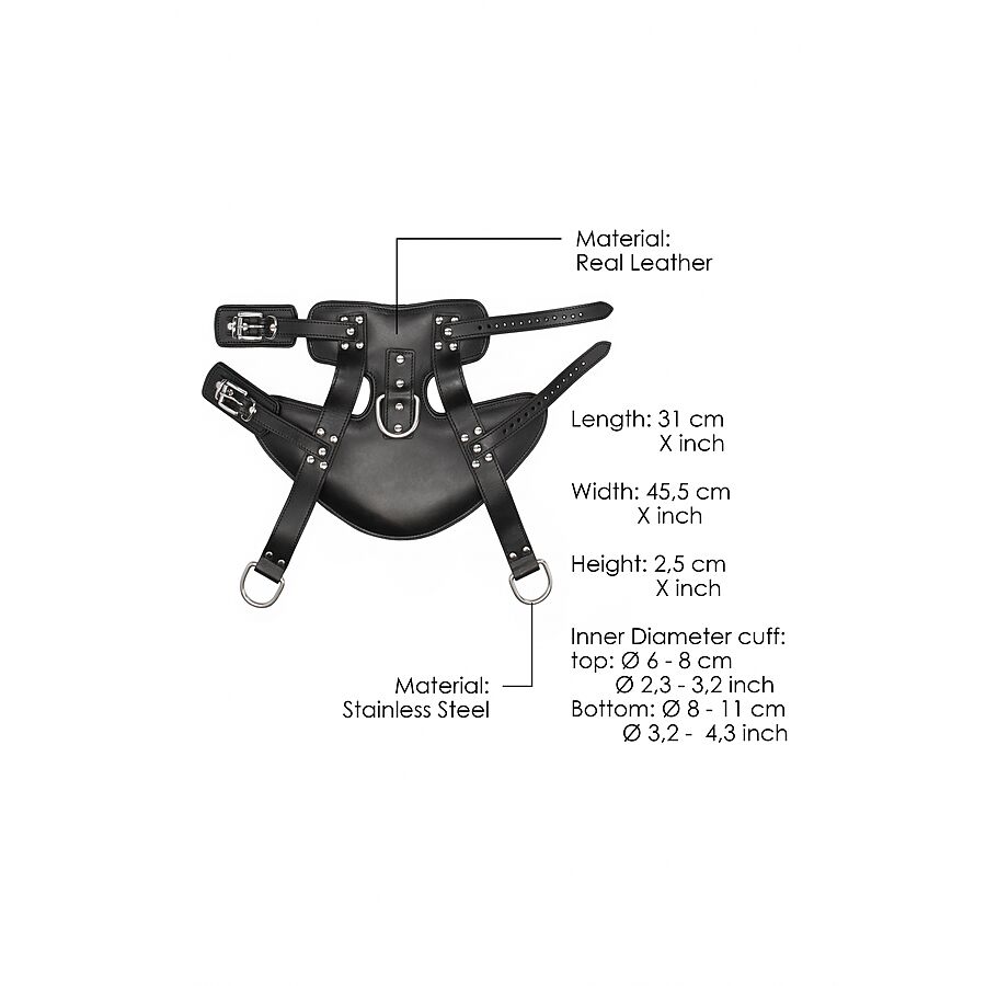 PAIN - Leather suspension cuffs for ankles