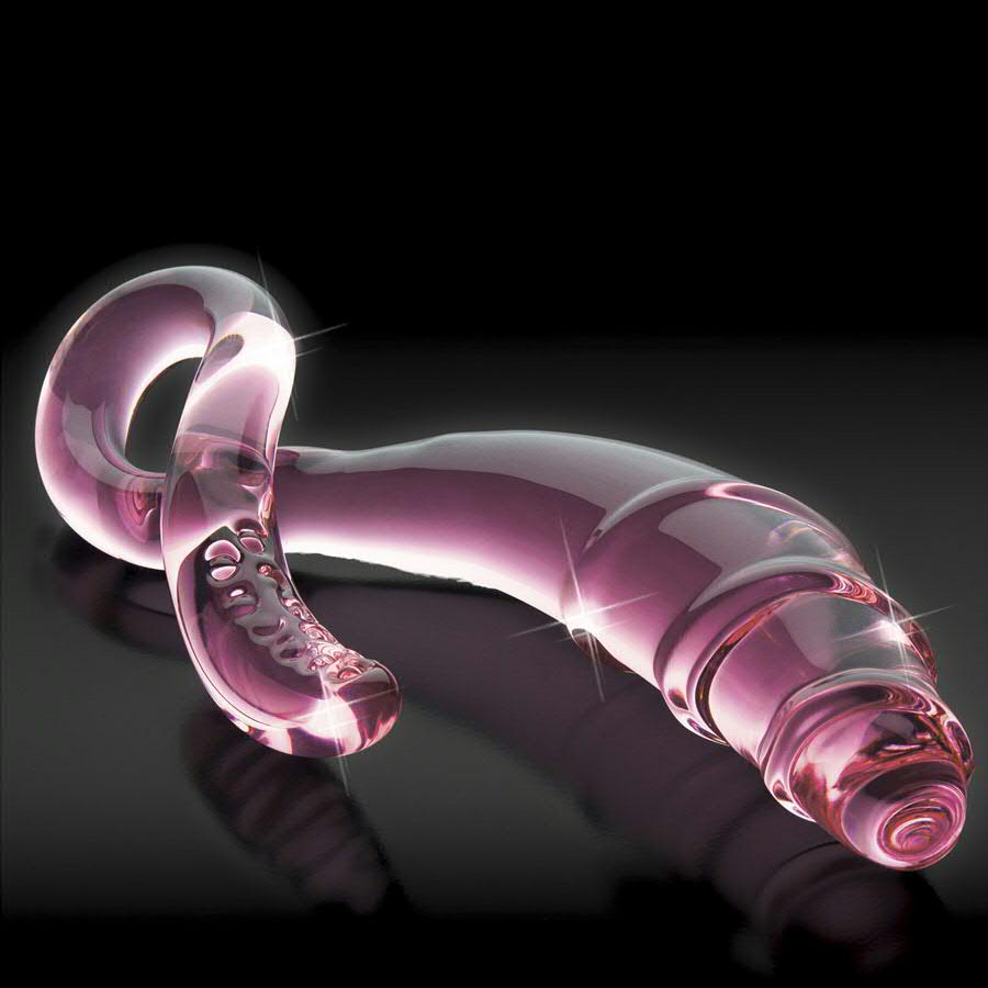 Icicles - Curved Double Pink Dildo