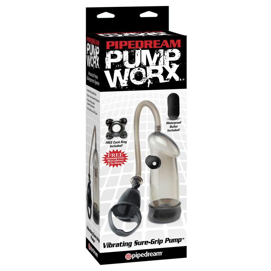 Pump Worx - Vibrating Sure-Grip Pump, Penispumppu