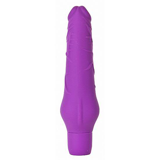 Silicone Penis Vibraattori, Lila