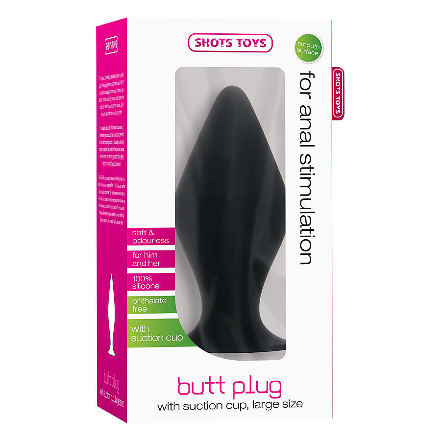 Anchor Butt Plug imukupilla, L musta