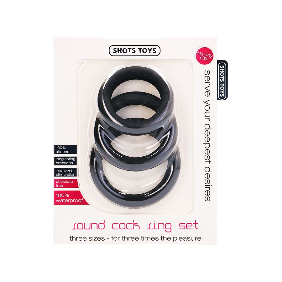 Shots Toys Round - Silikoniset penisrenkaat