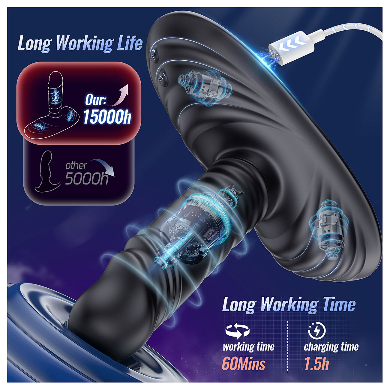 SOHIMI Taro 2 - V�risev� silikonialusta vibraattorilla