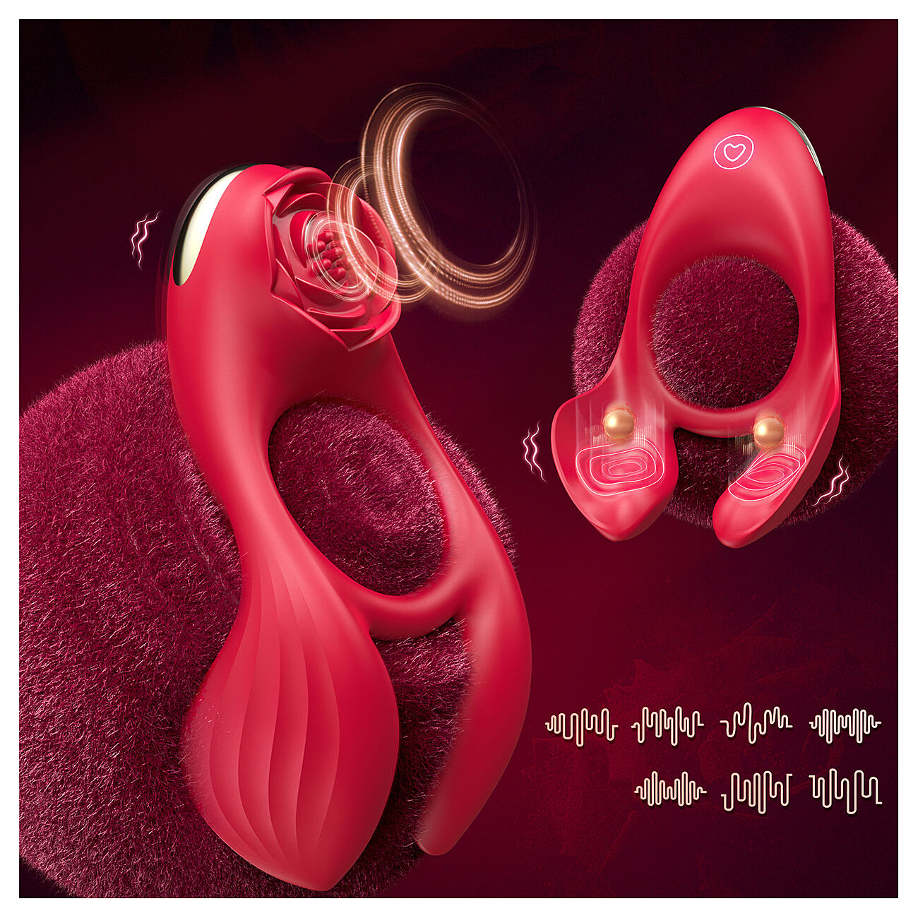 SOHIMI Wings - Motorisoitu penisrengas klitoriskiihottimella