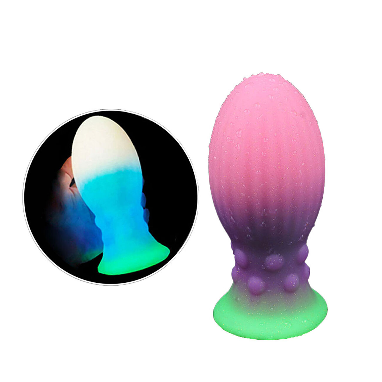 Alien Toys Luminous - Pime�ss� hohtava anaalitappi, L