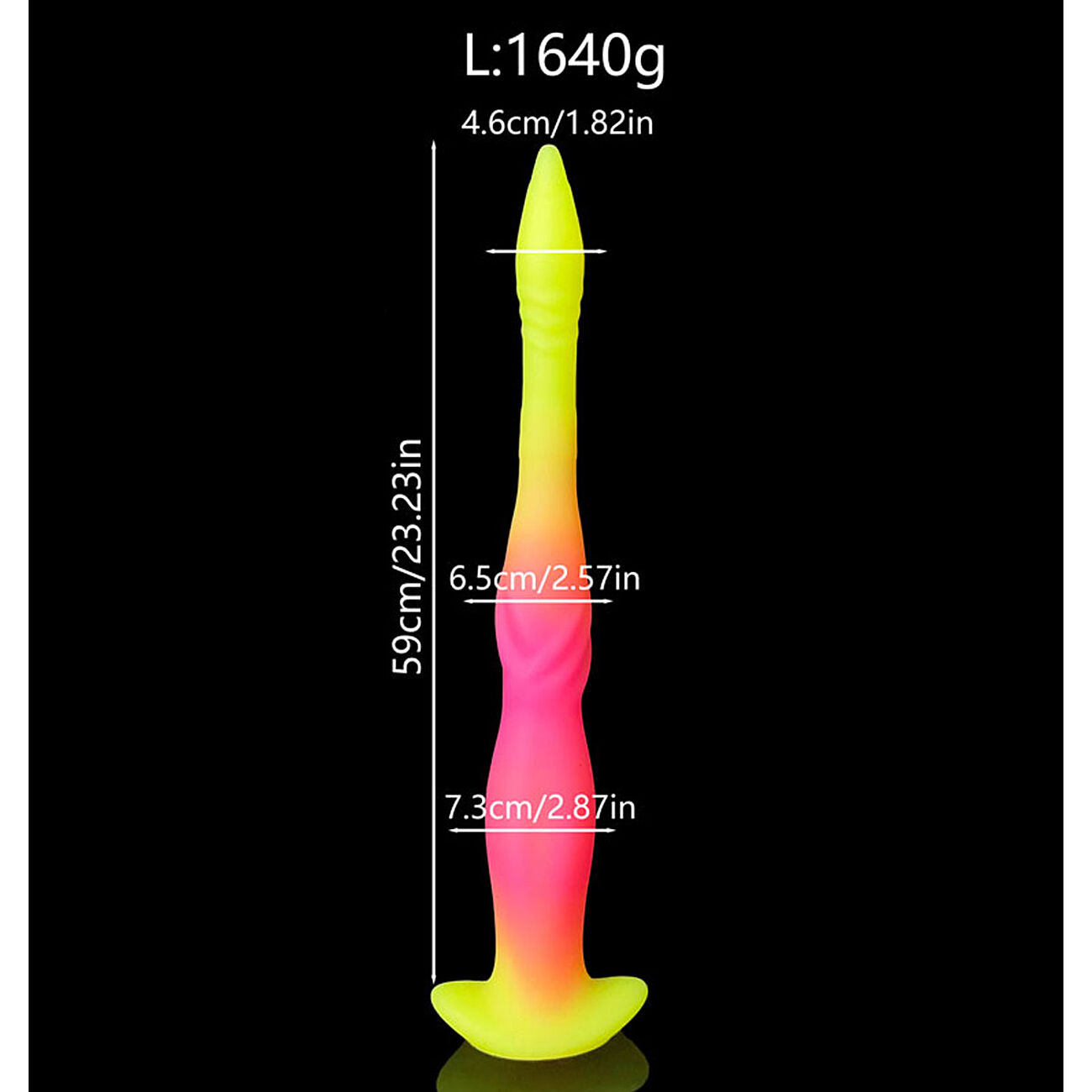 Alien Toys Colosseum - Fantasiadildo, pinkki-keltainen