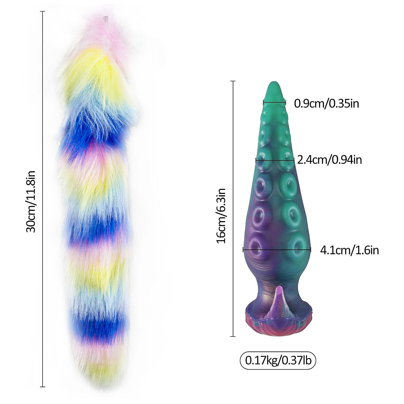 Alien Toys Green Squid - Anaalitappi h�nn�ll�