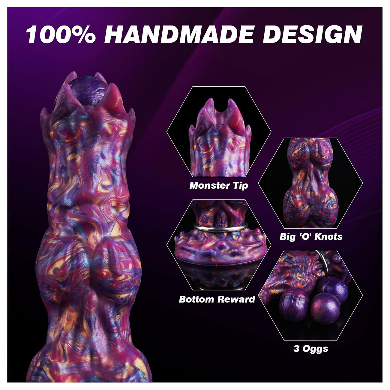 Alien Toys Elyndor - Fantasiadildo + munasetti