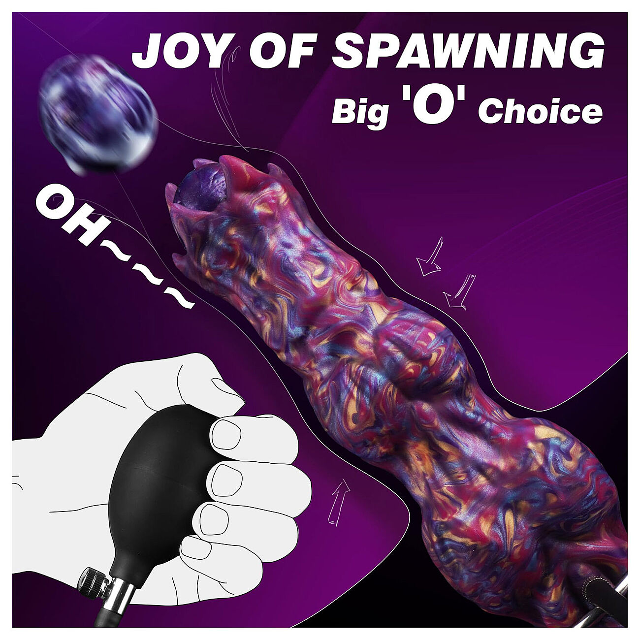 Alien Toys Elyndor - Fantasiadildo + munasetti