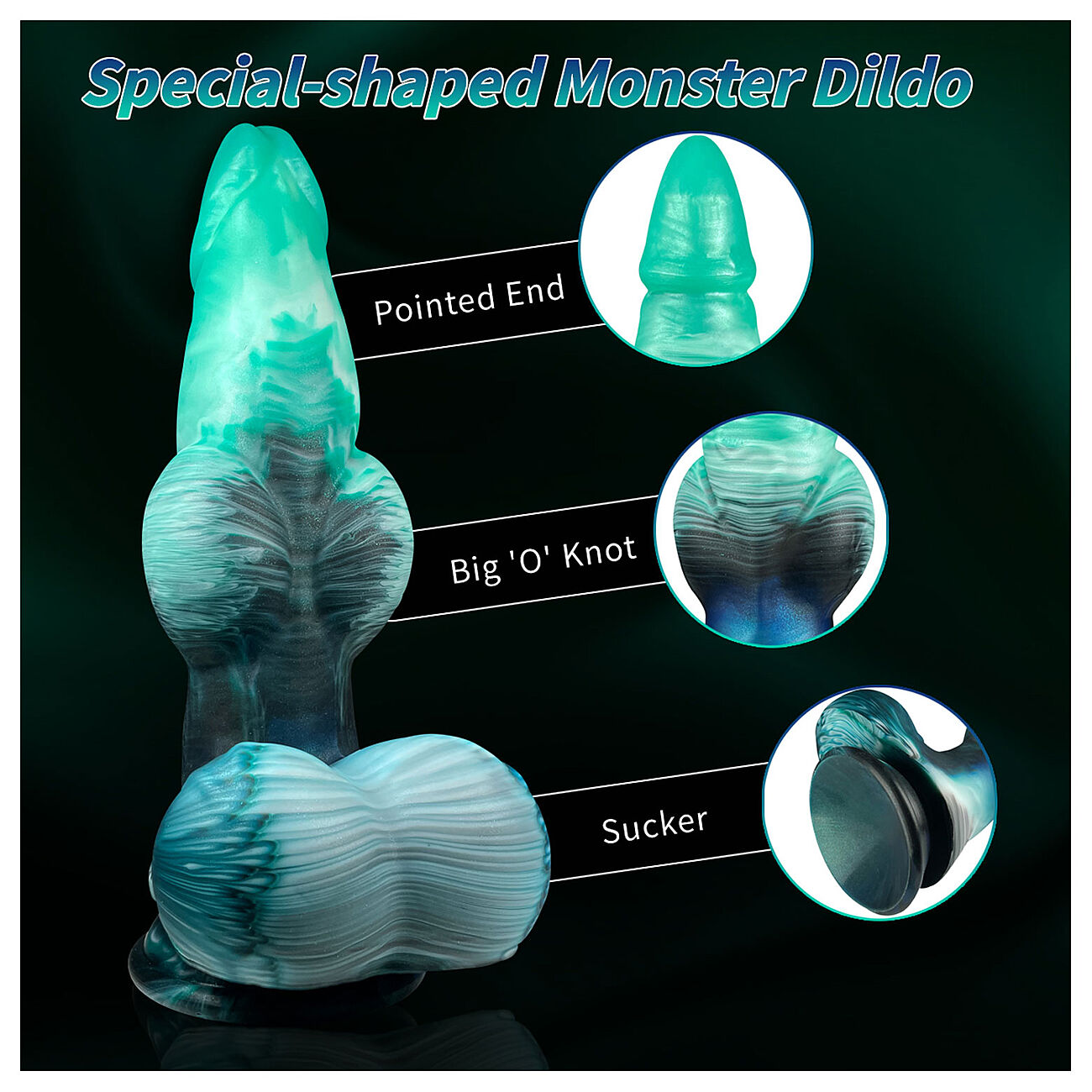 Alien Toys Pelagor - Pumpattava dildo imukupilla