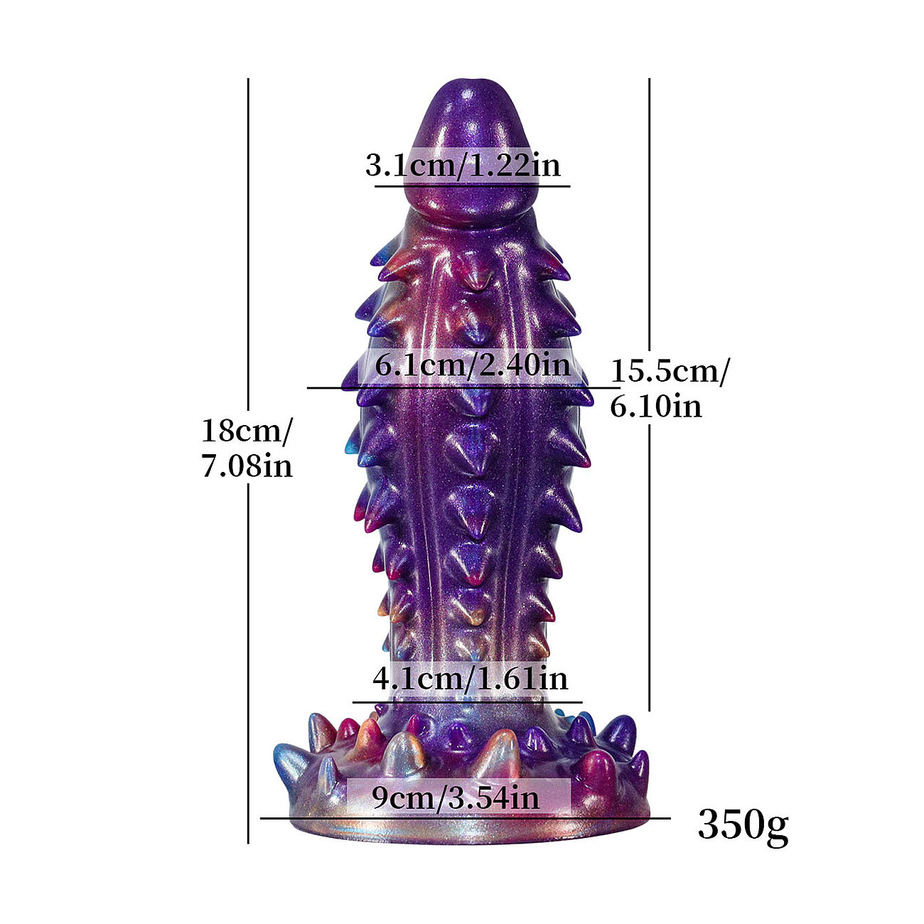 Alien Toys Purple Monster - Lohikrmedildo