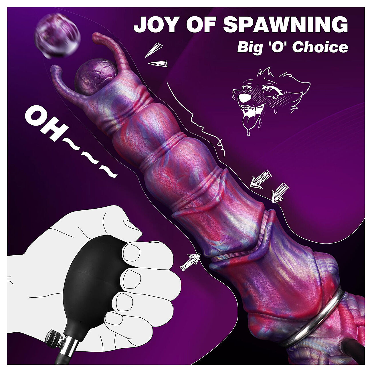 Alien Toys Monster - Fantasiadildo + munasetti