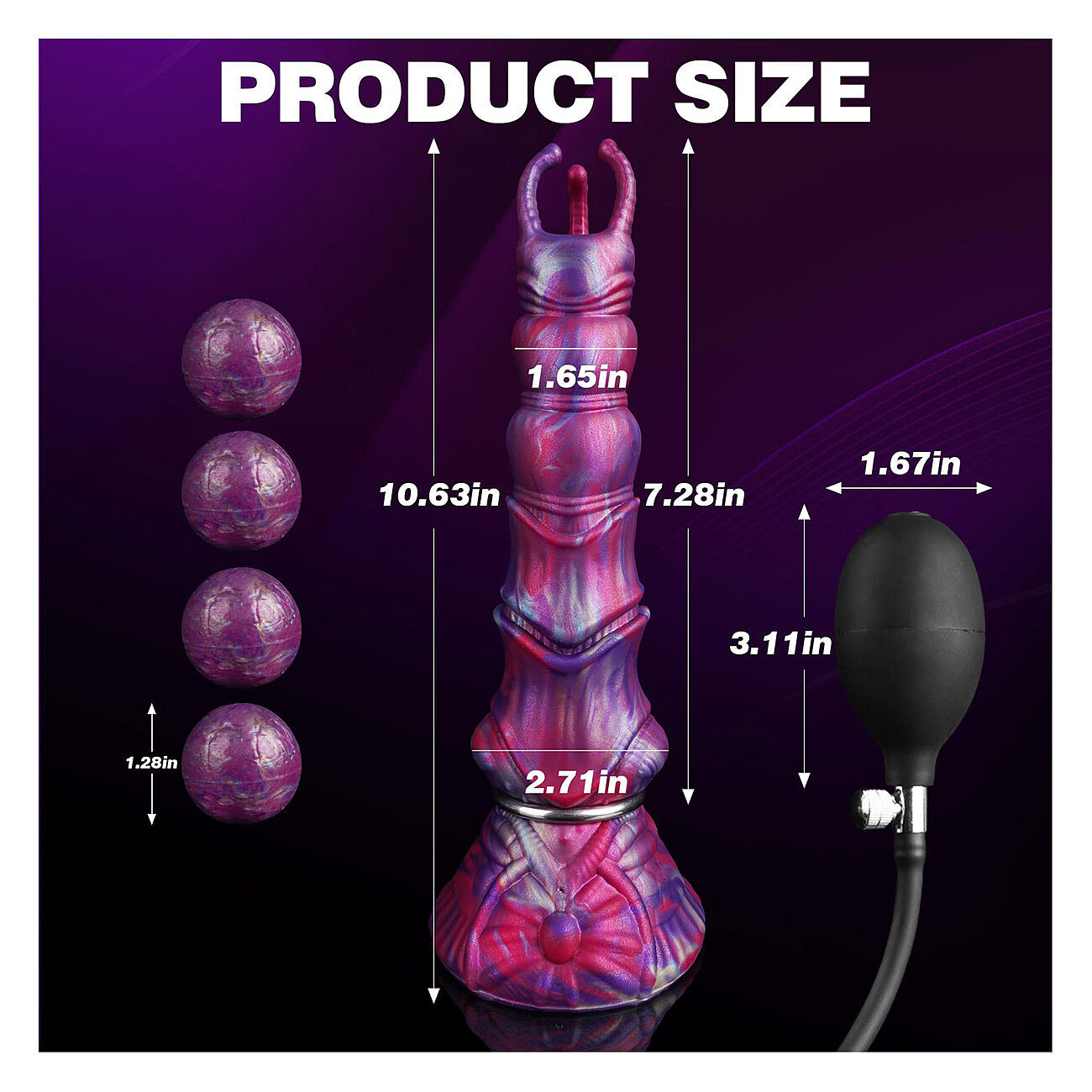 Alien Toys Monster - Fantasiadildo + munasetti