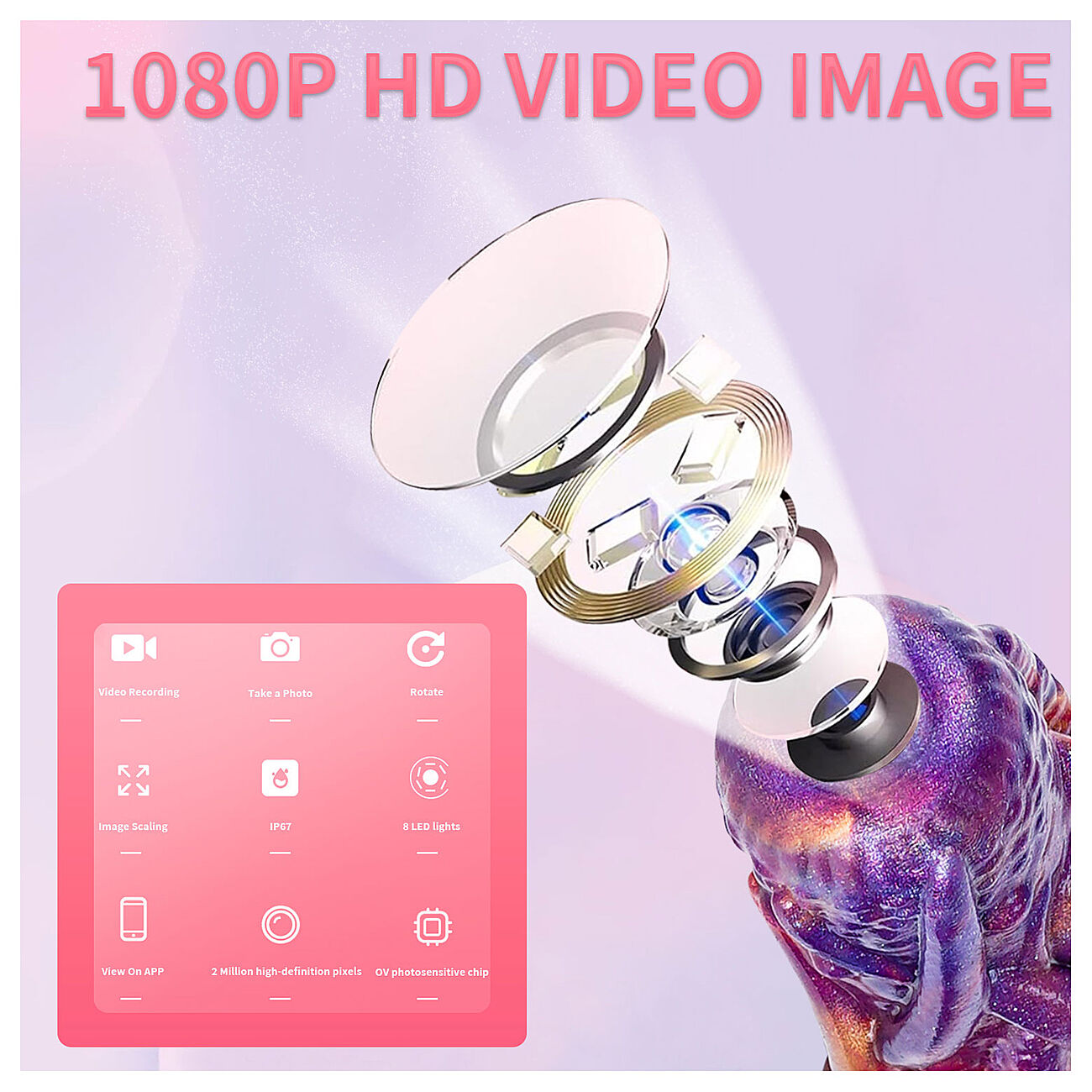 Alien Toys Endoscopy - Fantasiadildo kameralla