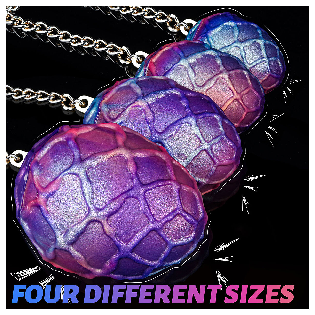 Alien Toys Eggseth - Silikonimuna ketjulla, L