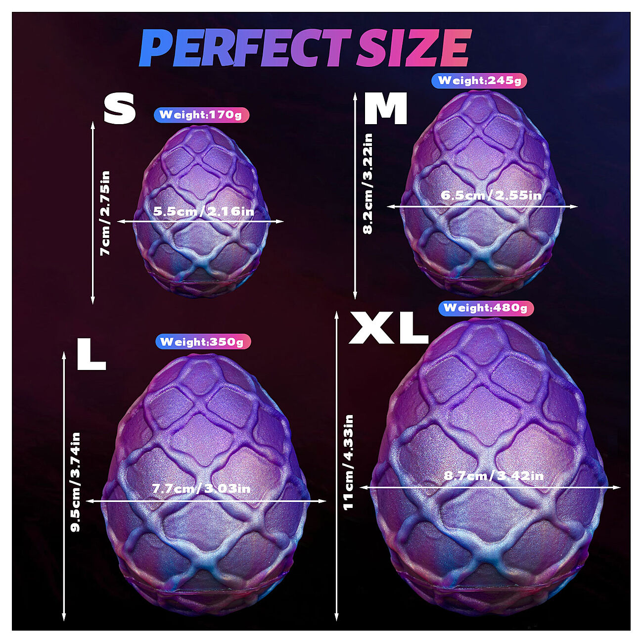 Alien Toys Eggnom - Silikoninen muna, L