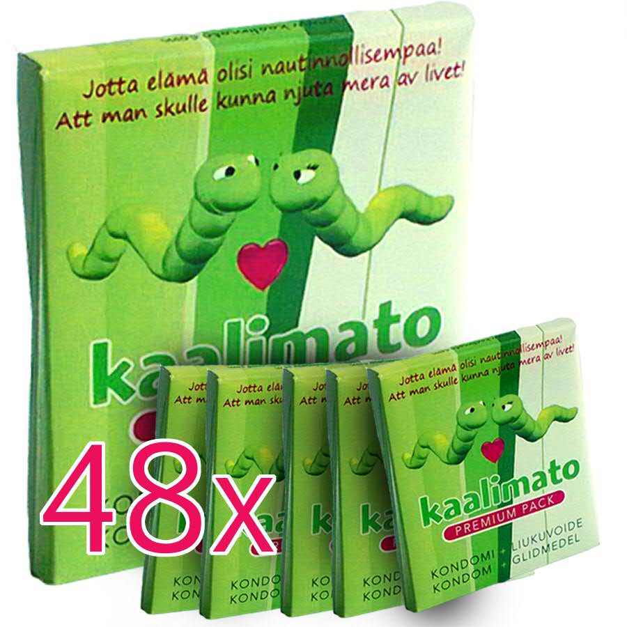 Kaalimato - Kondomi + Liukuvoide, 48 kpl