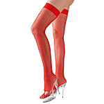 Cottelli Collection Sexy Red - Stay Up -verkkosukat