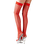 Cottelli Collection Sexy Red - Stay Up -verkkosukat