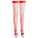 Cottelli Collection Sexy Red - Stay Up -verkkosukat