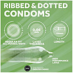 EXS Ribbed & Dotted - Kondomi, 12 kpl