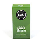 EXS Ribbed & Dotted - Kondomi, 12 kpl