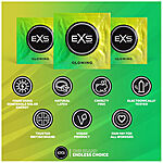 EXS Glowing - Kondomi, 3 kpl