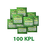 Tuotekuva - Kaalimato - Kondomi + Liukuvoide, 100 kpl