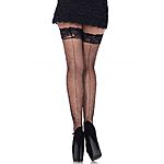 Leg Avenue - Fishnet stockings with stay up top