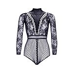 Leg Avenue - Lace snap crotch bodysuit