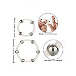 Silikoniset penisrenkaat metallikuulilla, 2 kpl