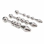 Kiotos Steel - Muotoillut penisplugit, 3 kpl 