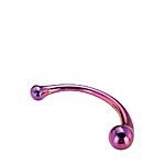 Glamour Glass Curved Wand - Tupladildo, M-koko