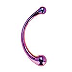 Glamour Glass Curved Wand - Tupladildo, L-koko