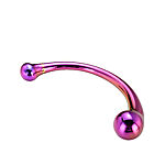 Glamour Glass Curved Wand - Tupladildo, L-koko