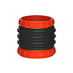 Kiotos KSB - Kahden penisrenkaan setti, musta-punainen