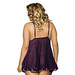 OhYeah - Babydoll-asu ja stringit, Plus Size, lila