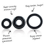 RingO's - Silikoniset penisrenkaat, 3 kpl