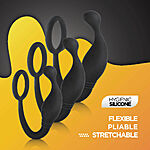 Jet Horny - Prostatastimulaattori penisrenkaalla, 3 kpl