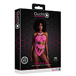 Ouch - UV-valossa hohtava body, pinkki