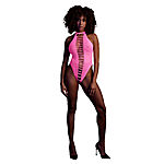 Ouch - UV-valossa hohtava halterneck-body, pinkki