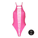 Ouch - UV-valossa hohtava halterneck-body, pinkki