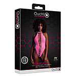 Ouch - UV-valossa hohtava halterneck-body, pinkki