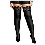 OhYeah - Keinonahkaiset Stay Up-sukat, Plus Size