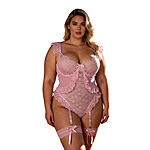 OhYeah - Sexy Body sukkanauhoilla, pinkki, Plus Size