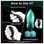 Alien Toys Pelagor - Pumpattava dildo imukupilla